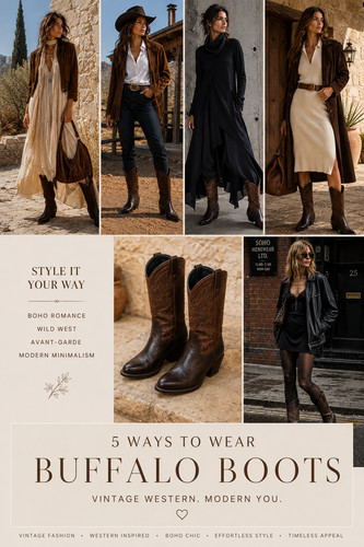 Buffalo vintage cowboy boots - cowboy,